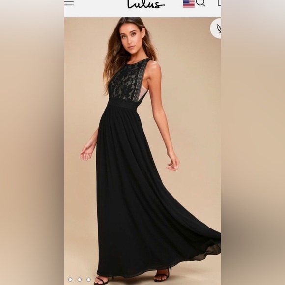 Lulus Dress Sleeveless Maxi Floor Length Black Women’s Small - Picture 8 of 10